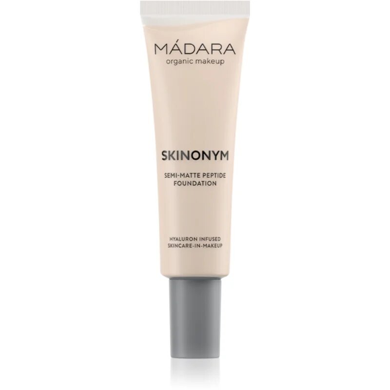 Mádara MÁDARA Skinonym Semi-Matte Peptide tartós alapozó peptidekkel árnyalat Porcelain 10 30 ml