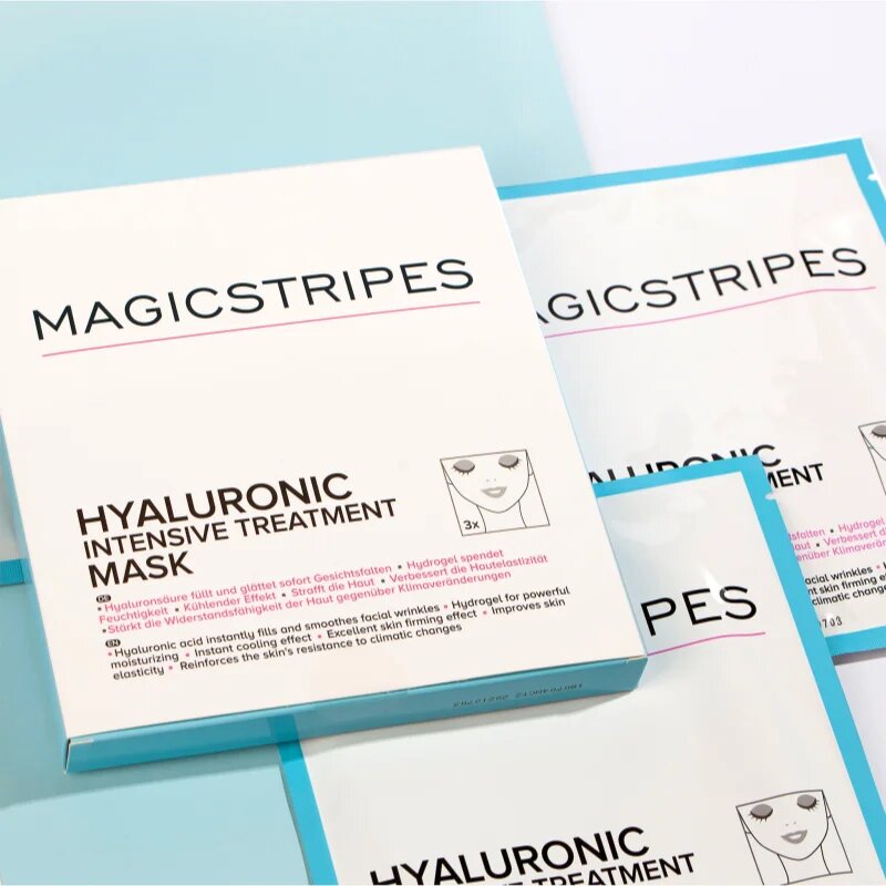 MAGICSTRIPES Hyaluronic Intensive Treatment Mask intenzív hidrogélmaszk hialuronsavval 3 db