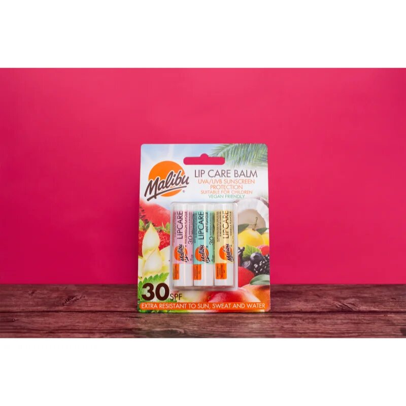 Malibu Lip Care Balm ajakbalzsam SPF 30 3x5 g