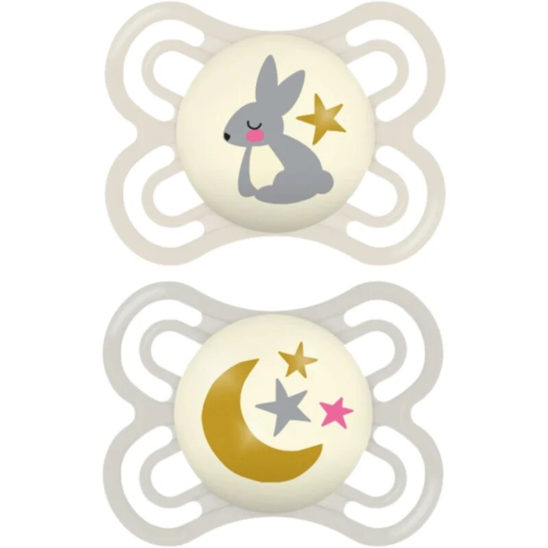 MAM Perfect Night 0+ months cumi Beige/ Grey 2 db