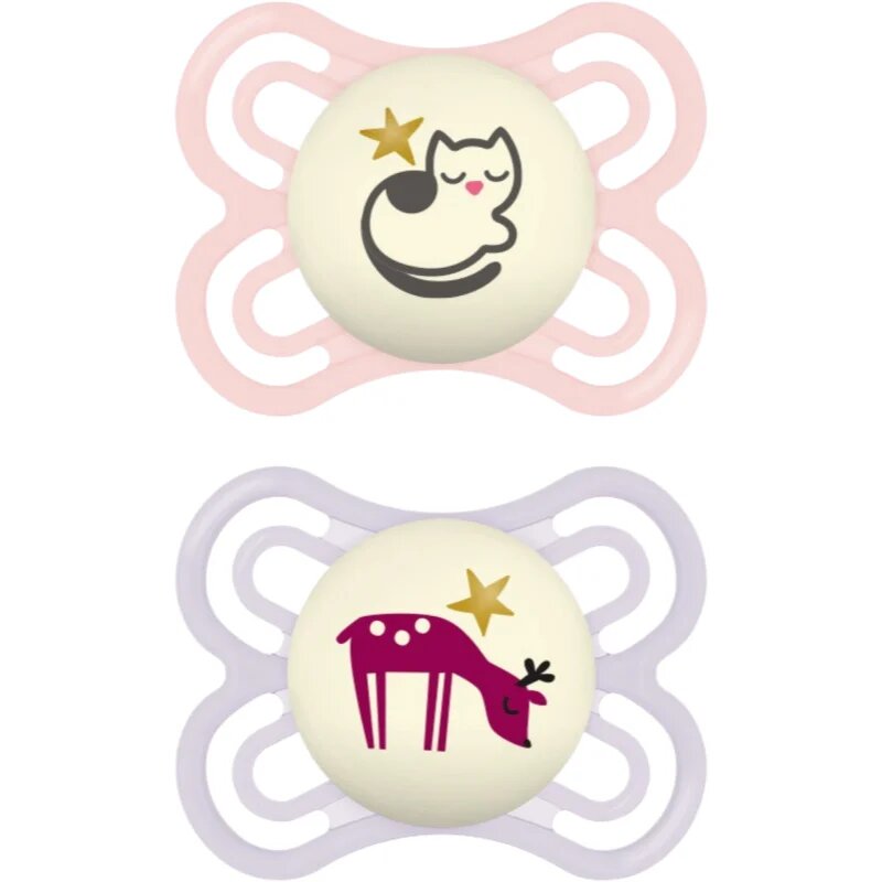 MAM Perfect Night 0+ months cumi Pink/ Purple 2 db