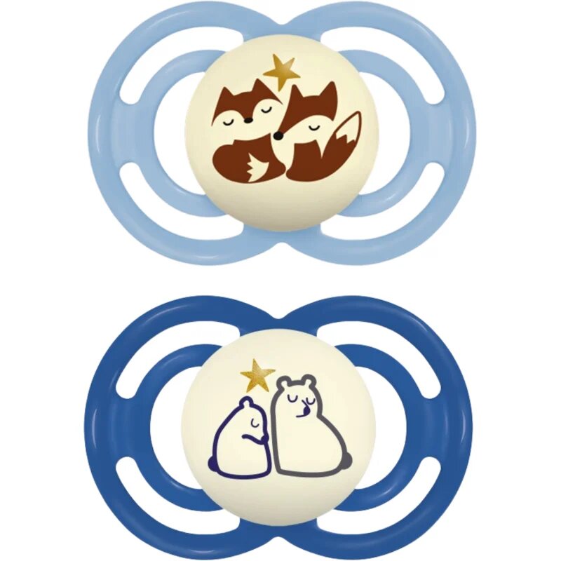 MAM Perfect Night 6m+ cumi Blue/ Dark Blue 2 db
