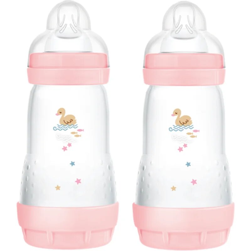 MAM Perfect Star Anti-colic Bottle antikólikás cumisüveg 2m+ Pink 2x260 ml