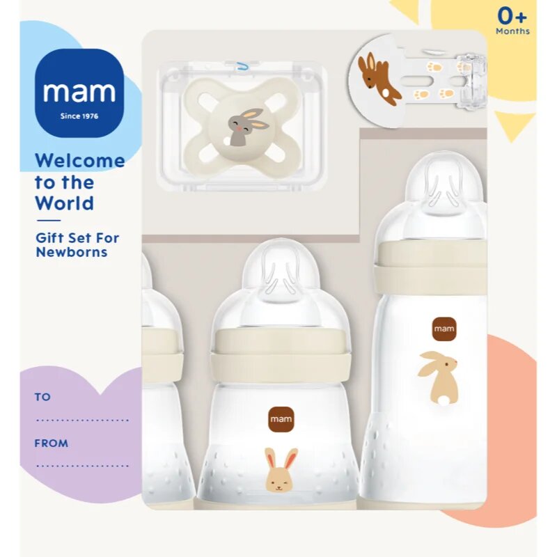 MAM Welcome to the World 0m+ ajándékszett újszülötteknek Beige 1 db