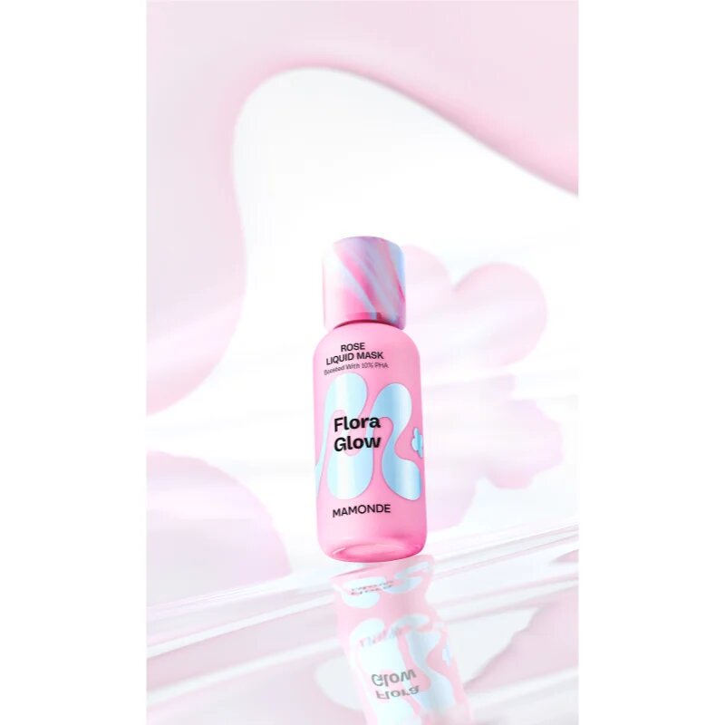 MAMONDE Flora Glow Rose Liquid Mask hidratáló arcmaszk hámlasztó hatással 80 ml
