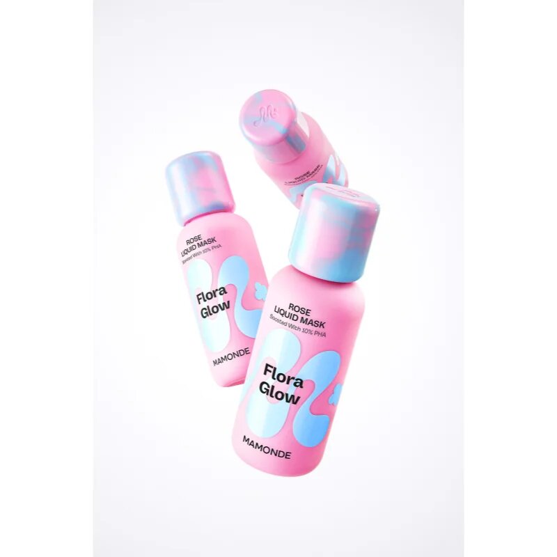 MAMONDE Flora Glow Rose Liquid Mask hidratáló arcmaszk hámlasztó hatással 80 ml