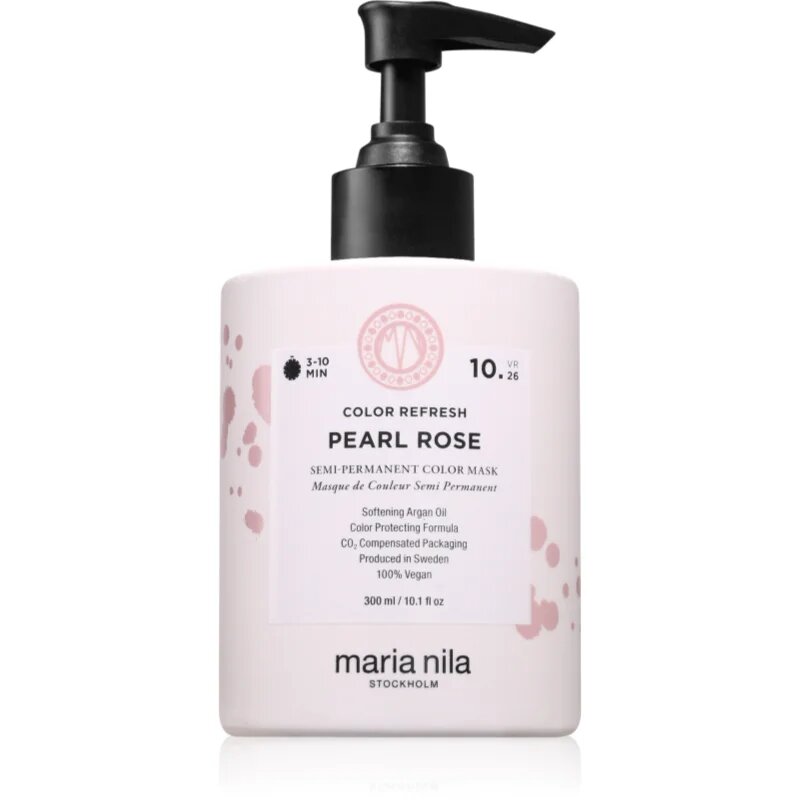 Maria Nila Colour Refresh gyengéd tápláló maszk tartós színes pigmentekkel árnyalat Pearl Rose 10.26 300 ml