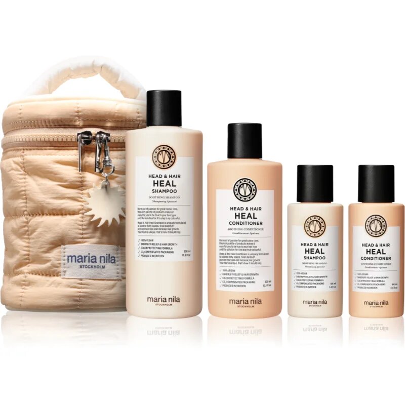 Maria Nila Head & Hair Heal Beauty Bag ajándékszett korpásodás és hajhullás ellen 4 db