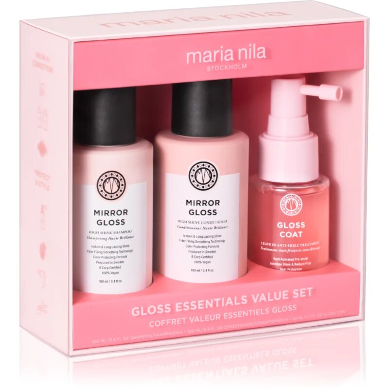 Maria Nila Mirror Gloss Essentials Value Set szett 3 db