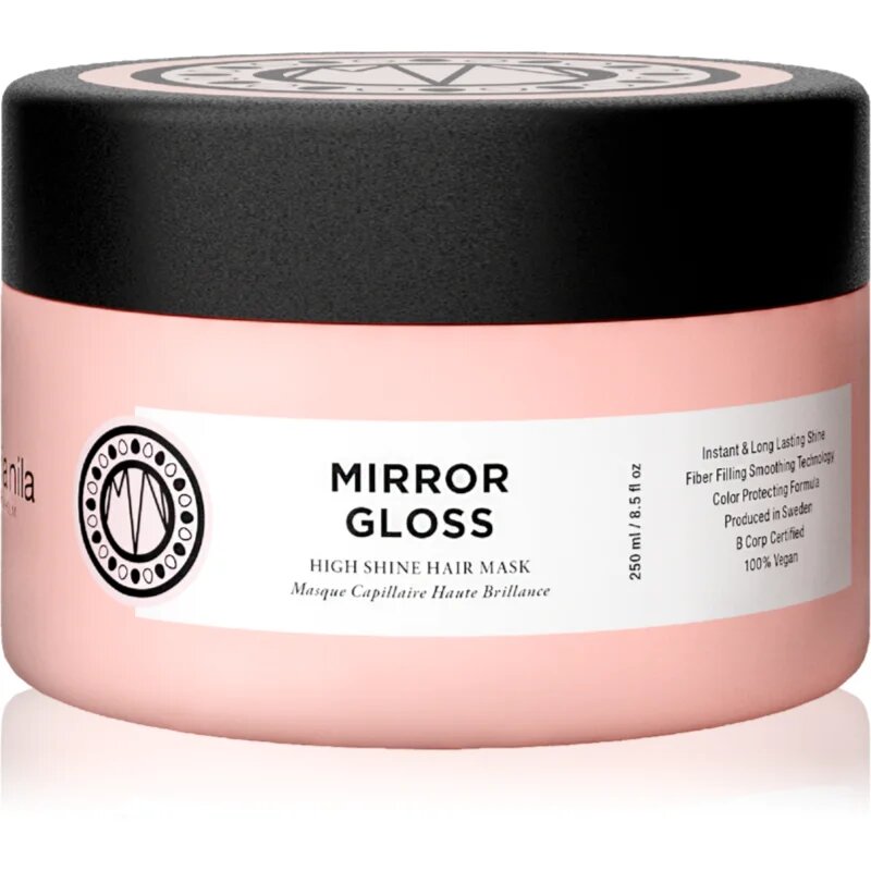 Maria Nila Mirror Gloss Mask mélyen tápláló maszk a fénylő és selymes hajért 250 ml