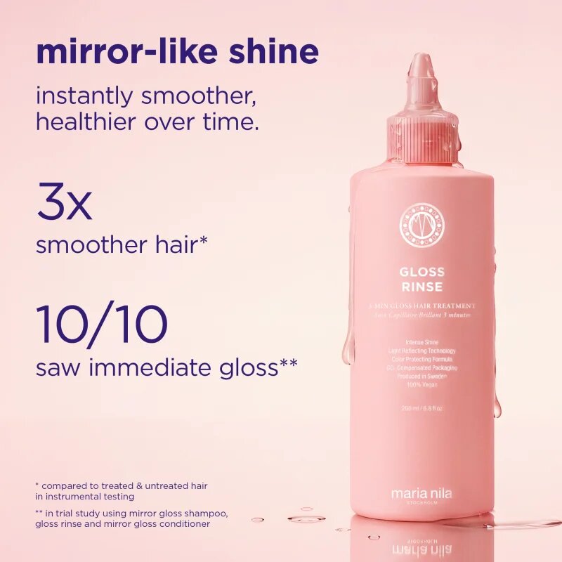 Maria Nila Mirror Gloss Rinse hidratáló ápolás a fénylő és selymes hajért 200 ml