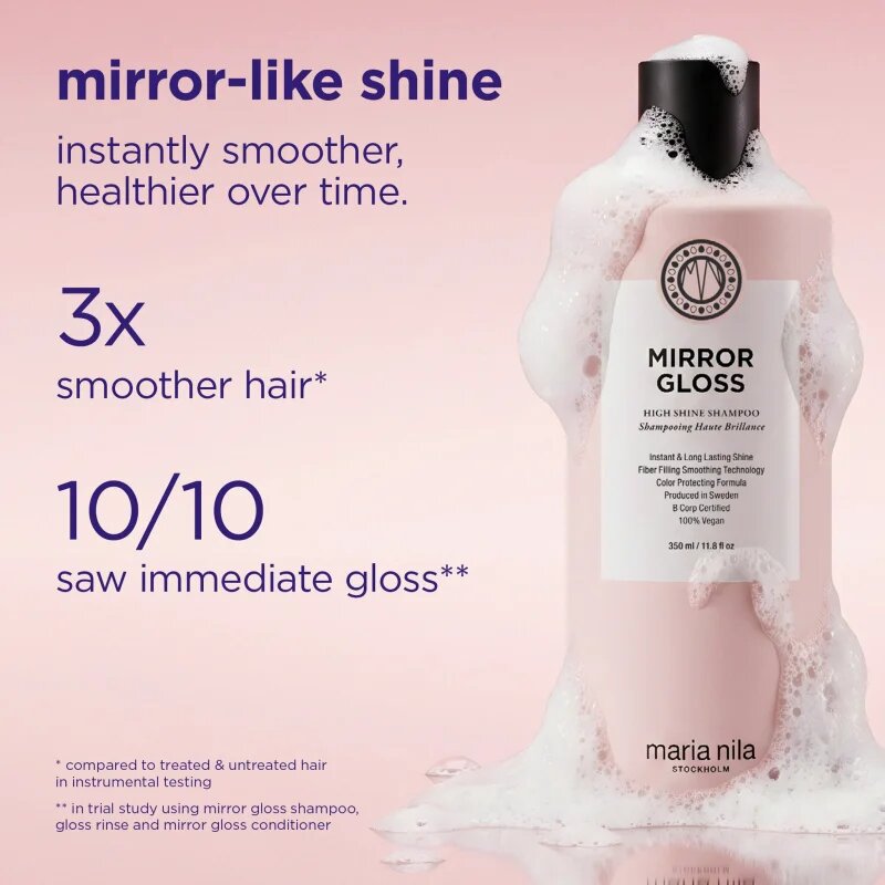 Maria Nila Mirror Gloss Shampoo tápláló sampon a fénylő és selymes hajért 350 ml