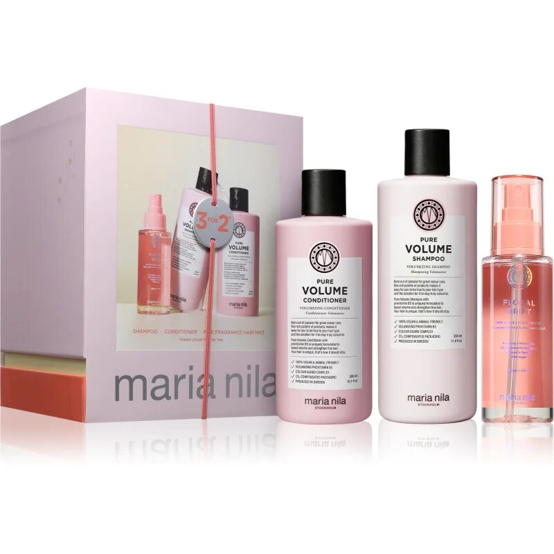 Maria Nila Pure Volume Holiday Box ajándékszett a hajtérfogat növelésére