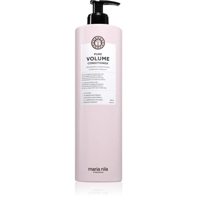 Maria Nila Pure Volume tömegnövelő kondicionáló gyenge szálú hajra hidratáló hatással szulfátmentes 1000 ml