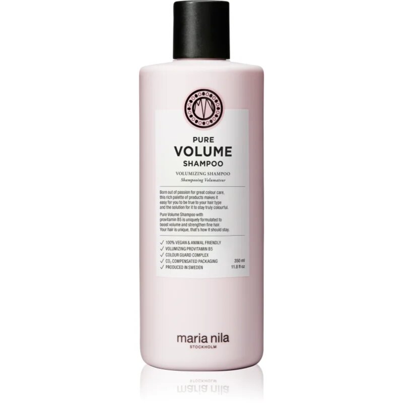 Maria Nila Pure Volume tömegnövelő sampon a selymes hajért szulfátmentes 350 ml