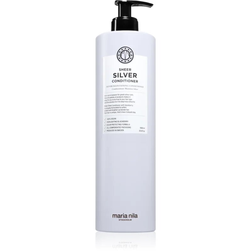 Maria Nila Sheer Silver Conditioner hidratáló kondicionáló sárga tónusok neutralizálására szulfátmentes 1000 ml