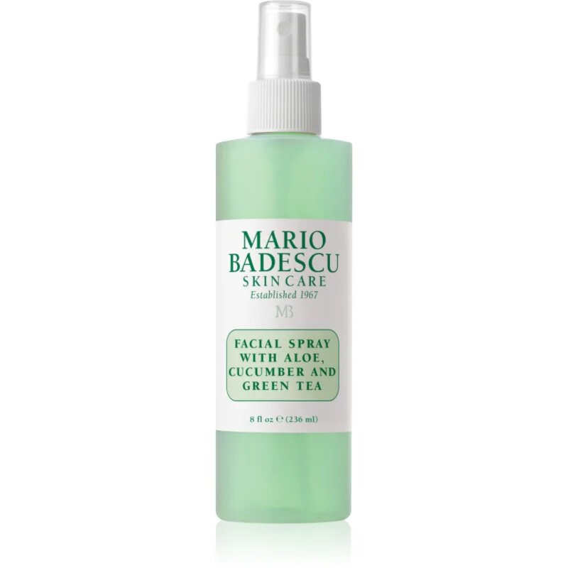 Mario Badescu Facial Spray with Aloe Cucumber and Green Tea hűsítő és felfrissítő permet fáradt bőrre 236 ml