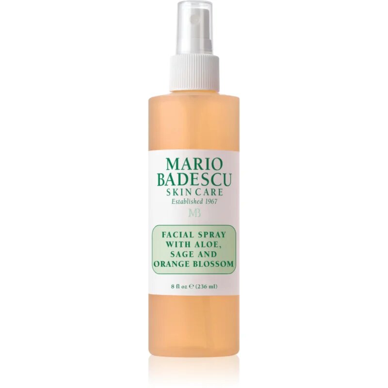 Mario Badescu Facial Spray with Aloe Sage and Orange Blossom energizáló hidratáló arcpermet 236 ml