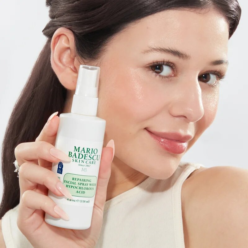 Mario Badescu Repairing Facial Spray With Hypochlorous Acid megújító spray arcra az arcbőr megnyugtatására 118 ml