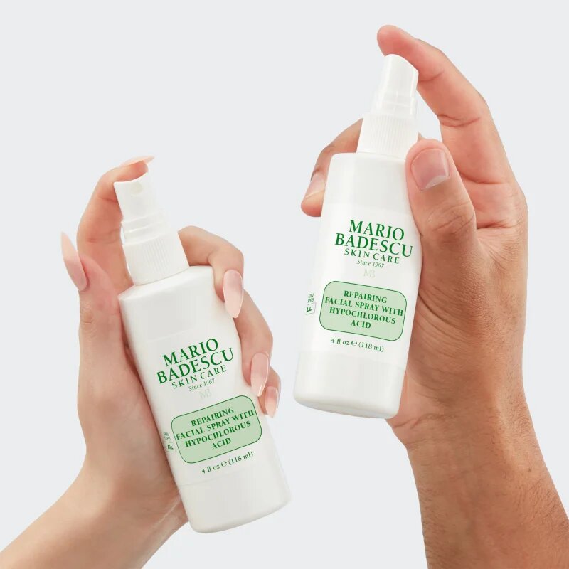 Mario Badescu Repairing Facial Spray With Hypochlorous Acid megújító spray arcra az arcbőr megnyugtatására 118 ml