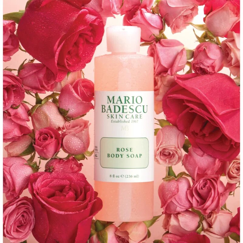 Mario Badescu Rose Body Soap energetizáló tusfürdő gél rózsaolajjal 236 ml