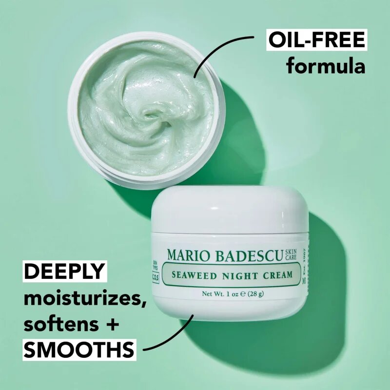 Mario Badescu Seaweed Night Cream éjszakai hidratáló krém ásványi anyagokkal 28 g