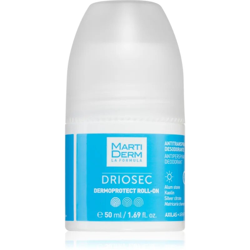 Martiderm Driosec Dermoprotect Roll-On izzadásgátló dezodor a fehér és sárga foltok ellen 50 ml