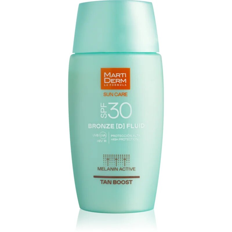 Martiderm Sun Care Bronze D Fluid napozó fluid az arcra hosszabbítja a napbarnítottságot SPF 30 50 ml