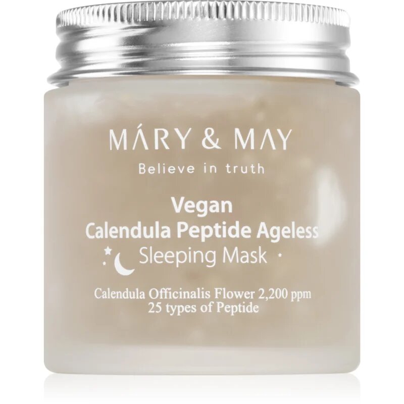 Mary&May Calendula Peptide Ageless Sleeping Mask nyugtató éjszakai maszk ránctalanító hatással 110 g