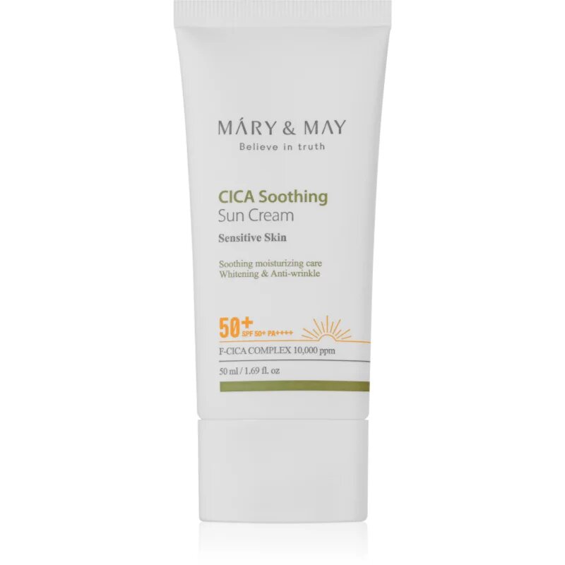 Mary&May Cica Soothing nyugtató és védő krém SPF 50+ 50 ml