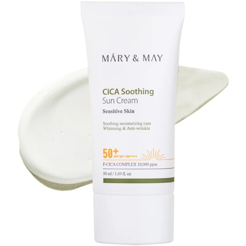Mary&May Cica Soothing nyugtató és védő krém SPF 50+ 50 ml