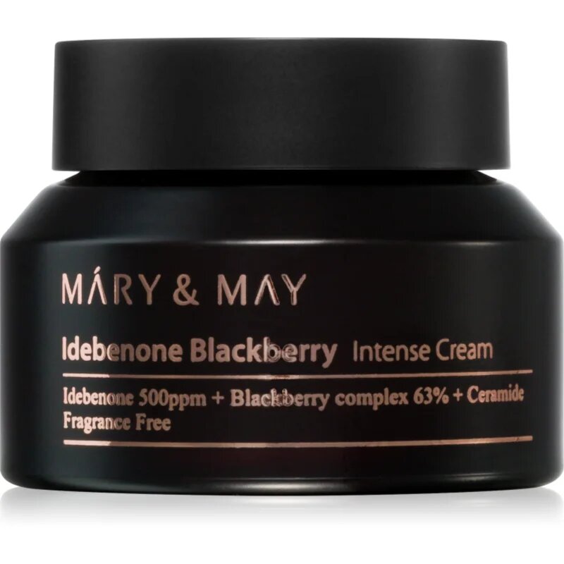 Mary&May Idebenone + Blackberry Complex Intensive Total Care Cream világosító hidratáló krém ránctalanító hatással 70 g