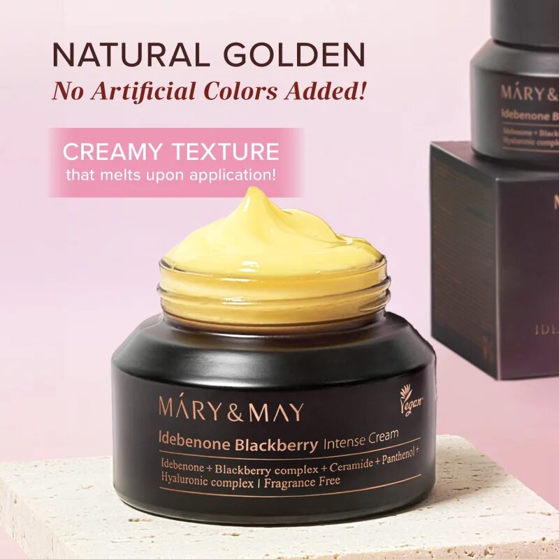 Mary&May Idebenone + Blackberry Complex Intensive Total Care Cream világosító hidratáló krém ránctalanító hatással 70 g