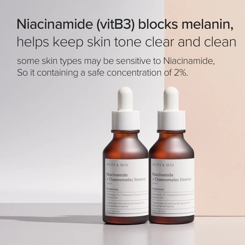 Mary&May Niacinamide + Chaenomeles Sinensis regeneráló és élénkítő szérum a bőrréteg megújítására 30 ml
