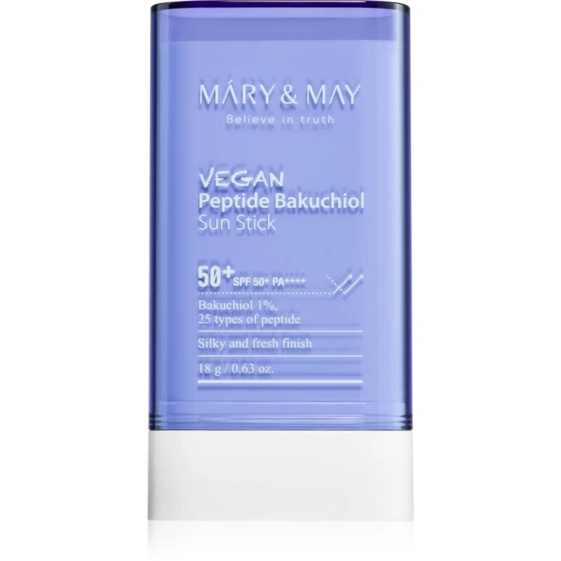 Mary&May Peptide Bakuchiol Sun Stick napozó krém stift ránctalanító hatással SPF 50+ 18 g