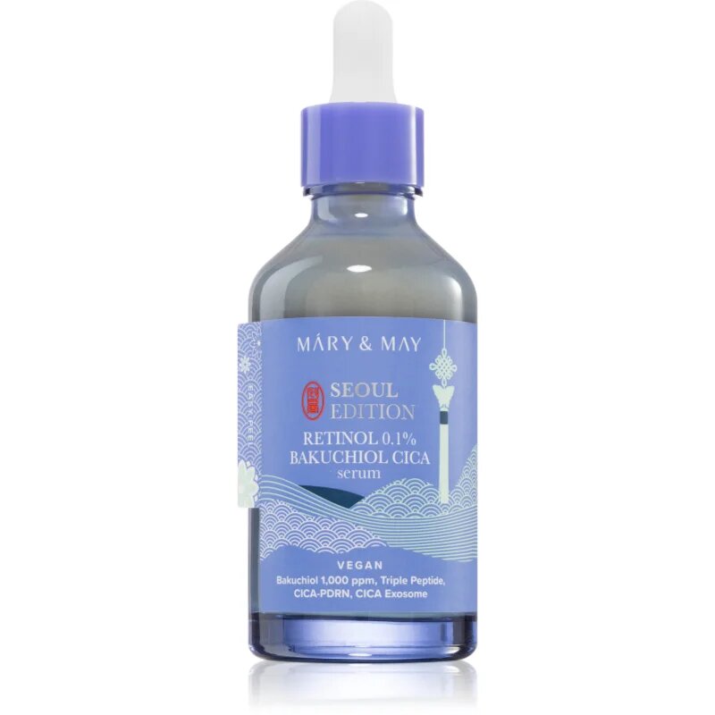 Mary&May Retinol 0.1% Bakuchiol Cica Serum ránctalanító szérum a bőrréteg megújítására 80 ml