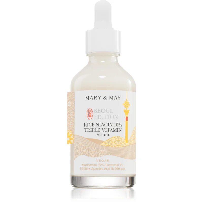 Mary&May Rice Niacin 10% Triple Vitamin Serum élénkítő szérum tápláló hatással 80 ml