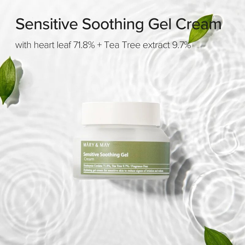 Mary&May Sensitive Soothing Gel Cream gyengéd és hidratáló géles krém az érzékeny bőr megnyugtatásához és erősítéséhez 70 g