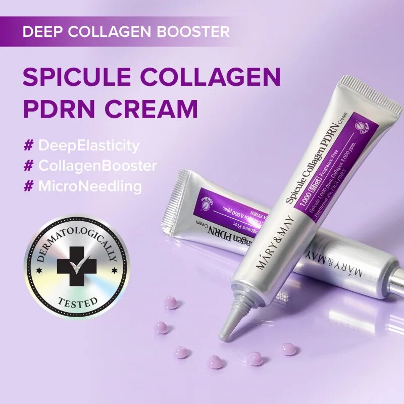 Mary&May Spicule Collagen PDRN Cream lágyító és tápláló krém a bőrréteg megújítására 15 g