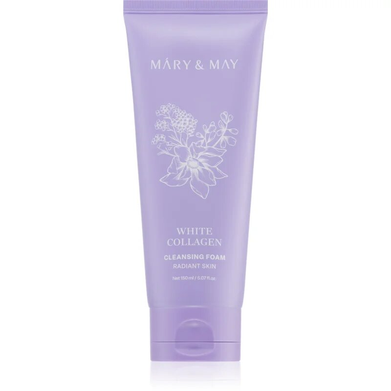 Mary&May White Collagen Cleansing Foam krémes tisztító hab niacinamiddal 150 ml