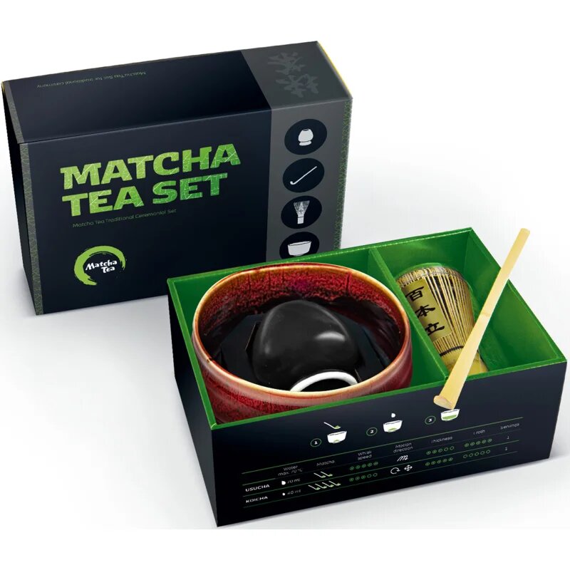 Matcha Tea Matcha Set Profi Kaito ajándékszett ital készítéséhez