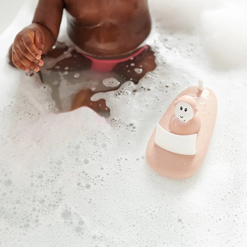 Matchstick Monkey Endless Bathtime Fun Boat Set Fürdőjátékok Dusty Pink 2 db