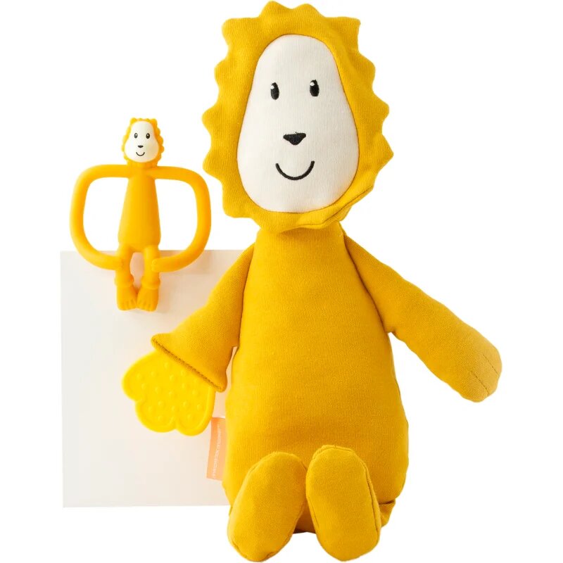 Matchstick Monkey Teething Gift Set 3m+ rágóka + játék Lion 1 db