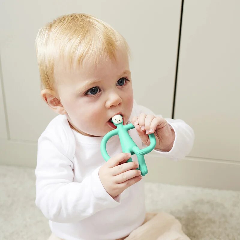Matchstick Monkey Teething Toy and Gel Applicator rágóka 2in1 kefével Green 1 db
