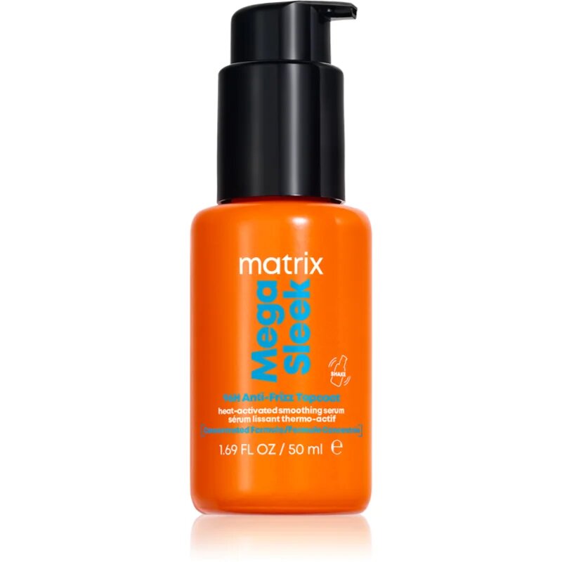 Matrix Mega Sleek 96H Anti-Frizz Topcoat szérum a hajra a rakoncátlan és töredezett hajra 50 ml