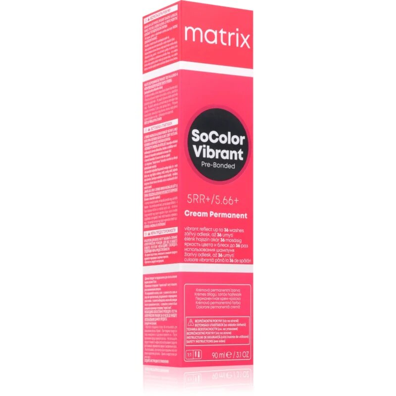 Matrix SoColor Vibrant Pre-Bonded Cream Permanent tartós hajfesték a tündöklő hajszínért 90 ml