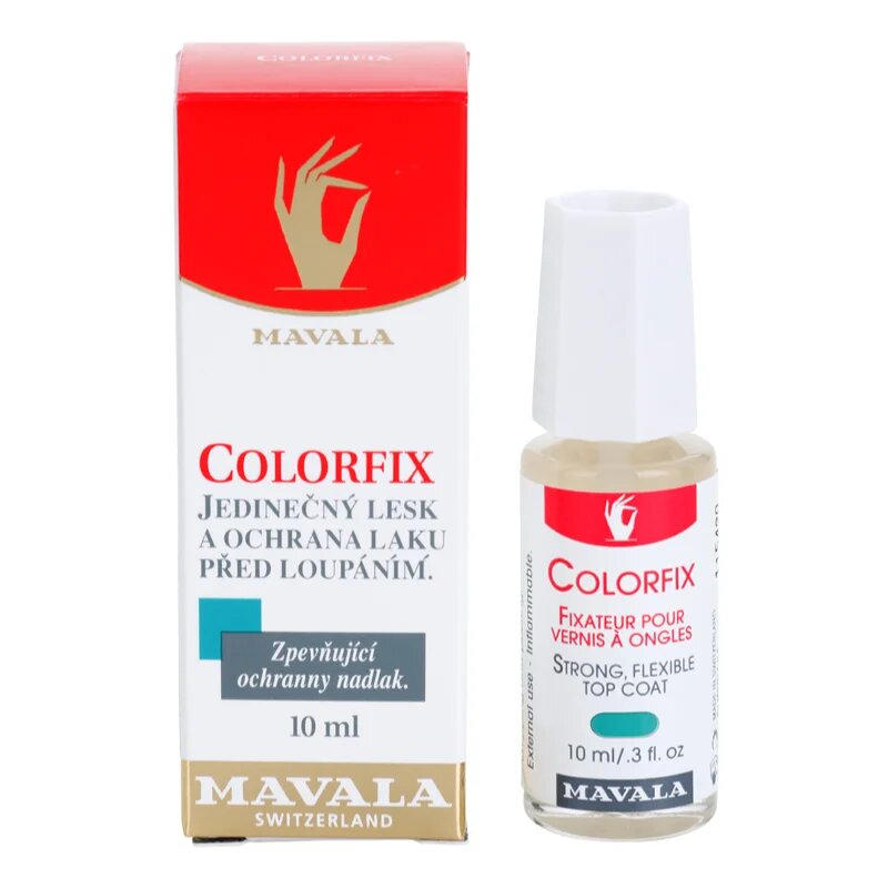 Mavala Nail Beauty Colorfix fedő lakk a körmökre a tökéletes védelemért és intenzív fényért 10 ml