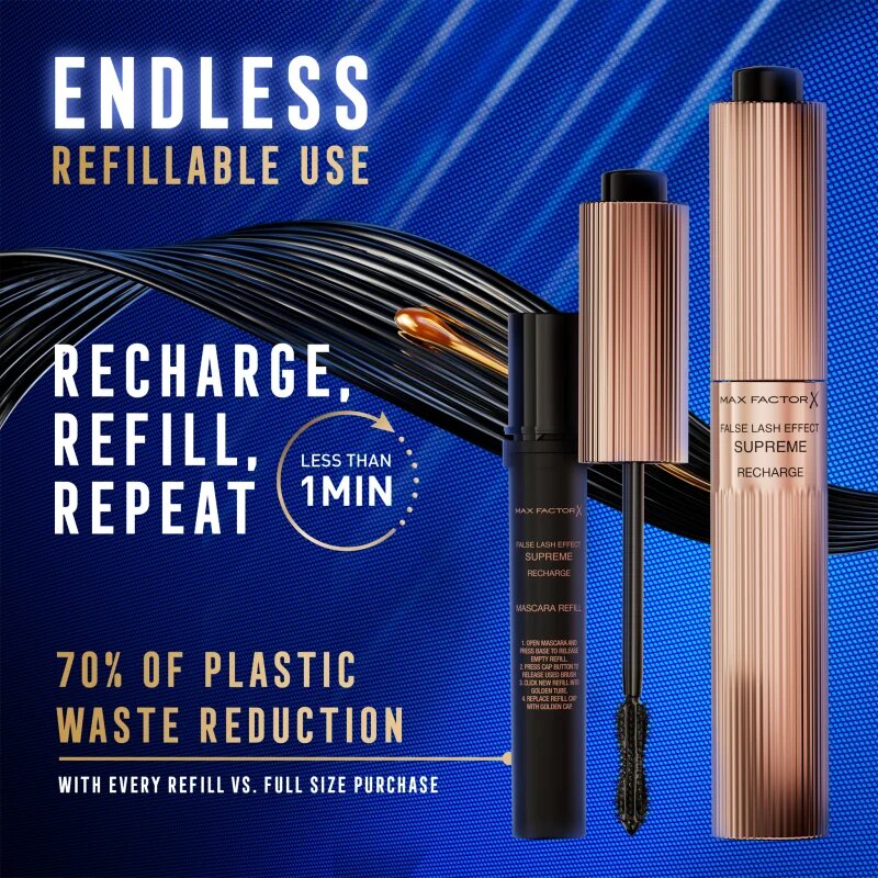 Max Factor False Lash Effect Serum Mascara Műszempilla hatású szempillaspirál utántöltő árnyalat Black 8 ml