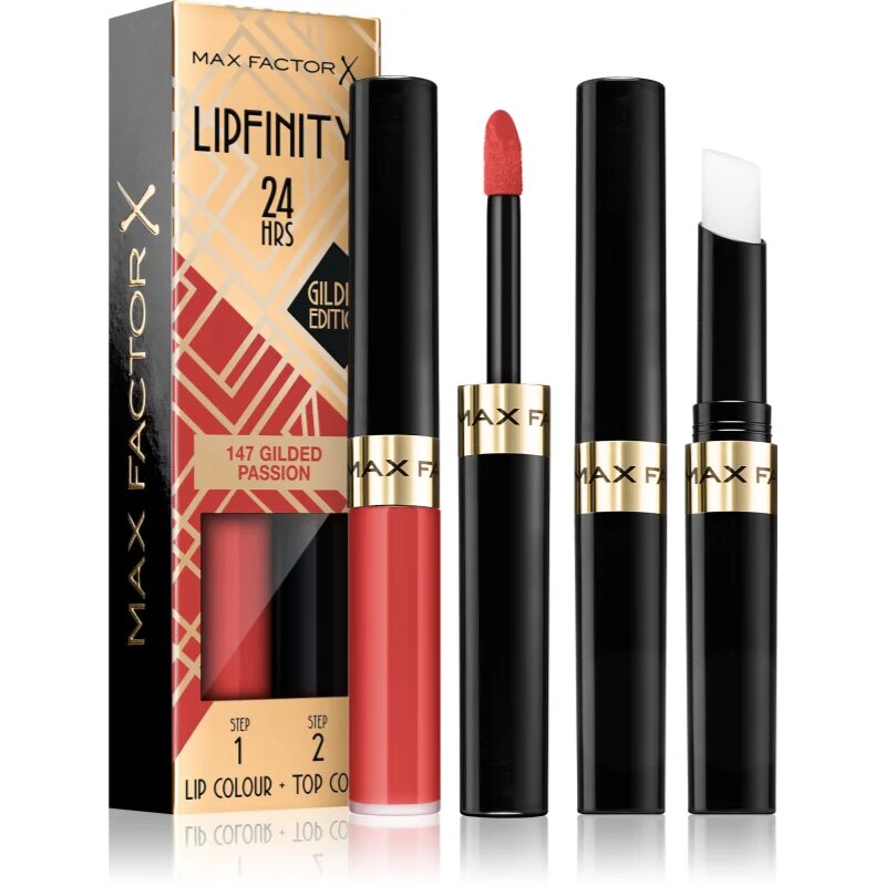 Max Factor Lipfinity Gilded Edition hosszan tartó rúzs balzsammal árnyalat 147 Gilded Passion 42 g