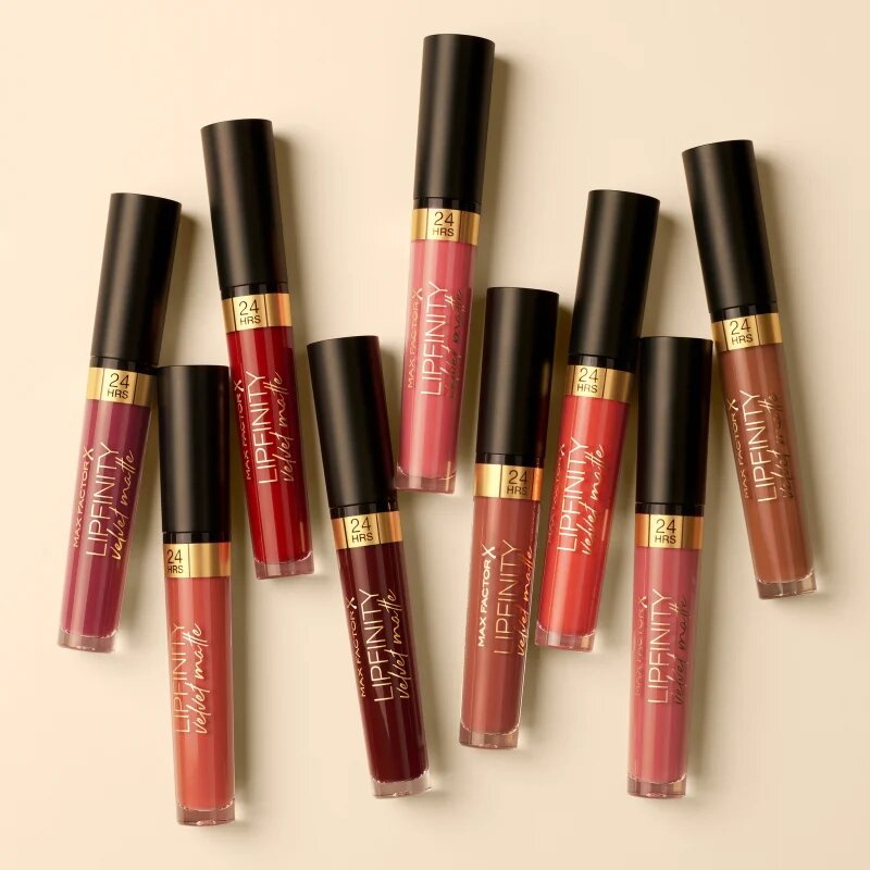 Max Factor Lipfinity Velvet Matte mattító folyékony rúzs árnyalat 020 Coco Creme 35 ml